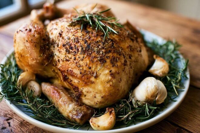 Poulet rôti aux herbes