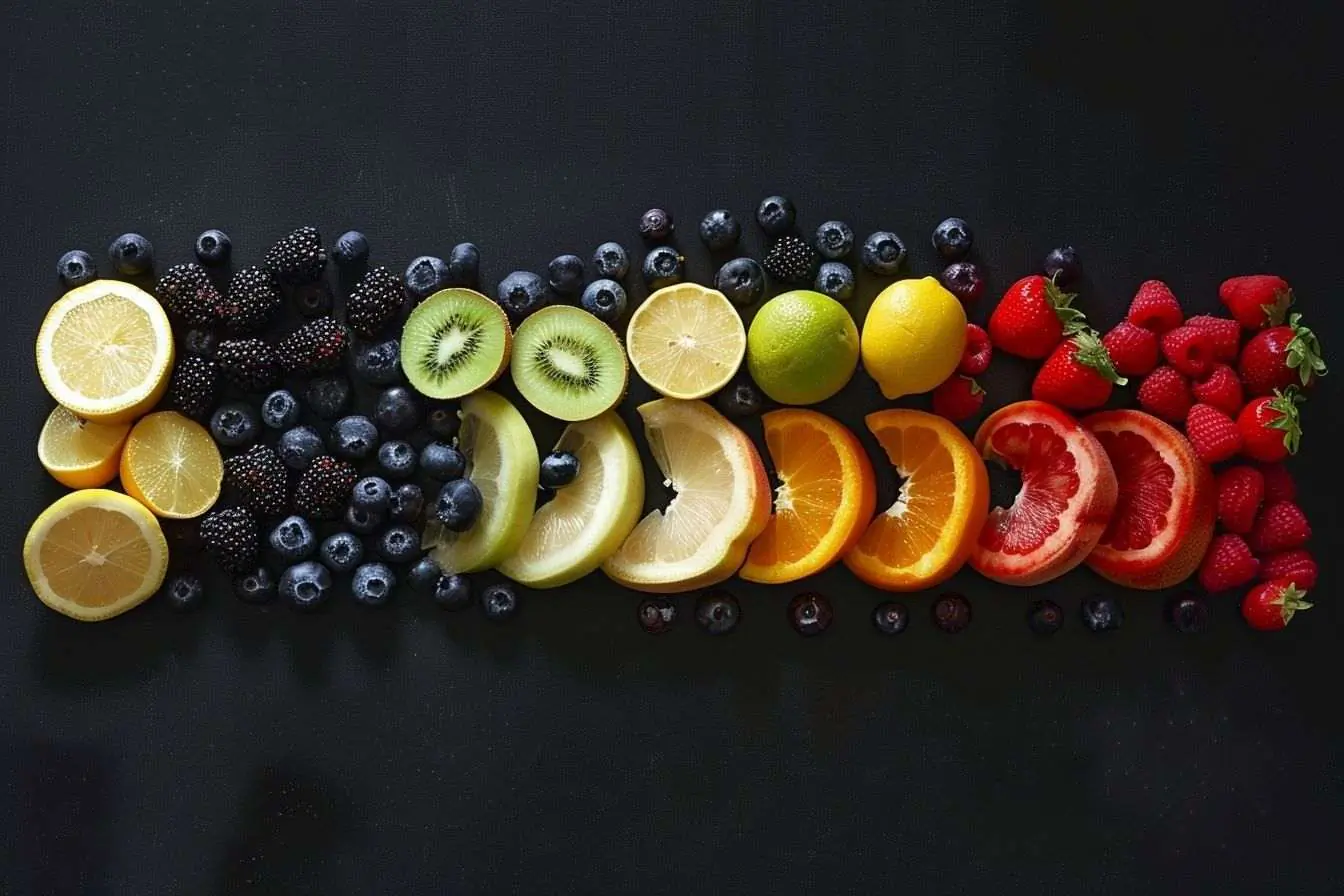 Fruits colorés comme édulcorants naturels