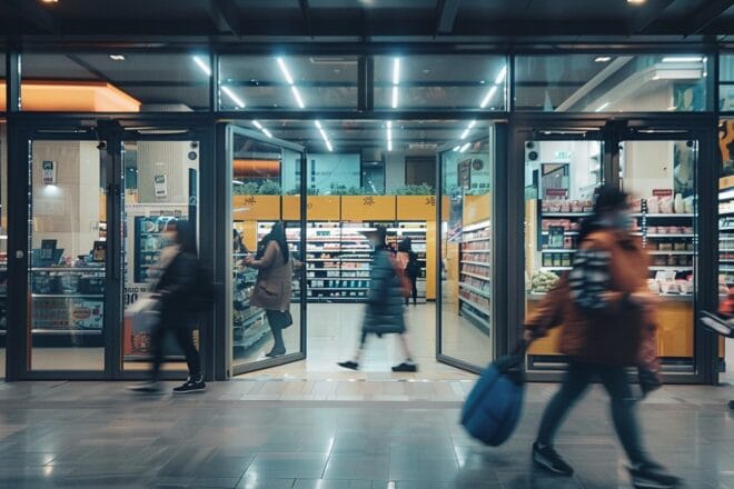 Illustration. Un supermarché.