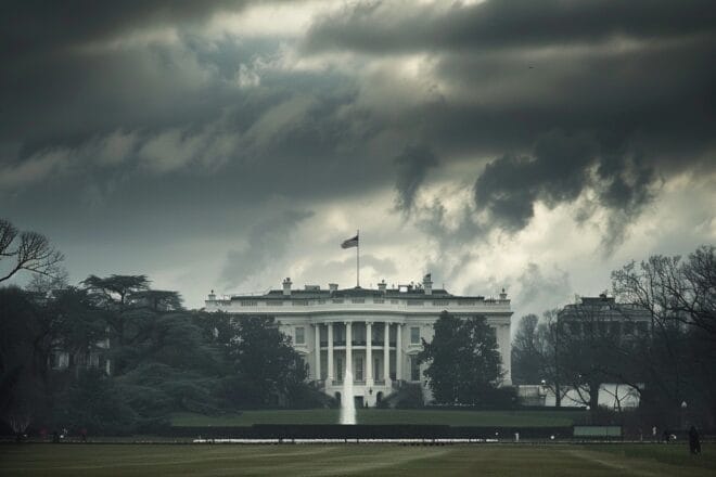 Illustration. La Maison Blanche, à Washington.