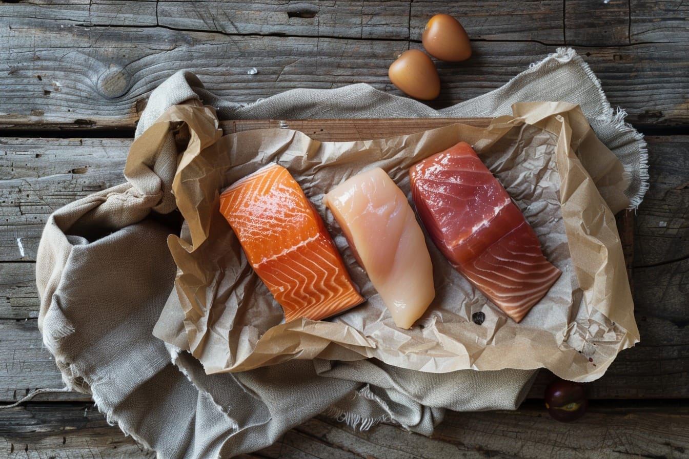 Illustration. Des aliments riches en protéines.