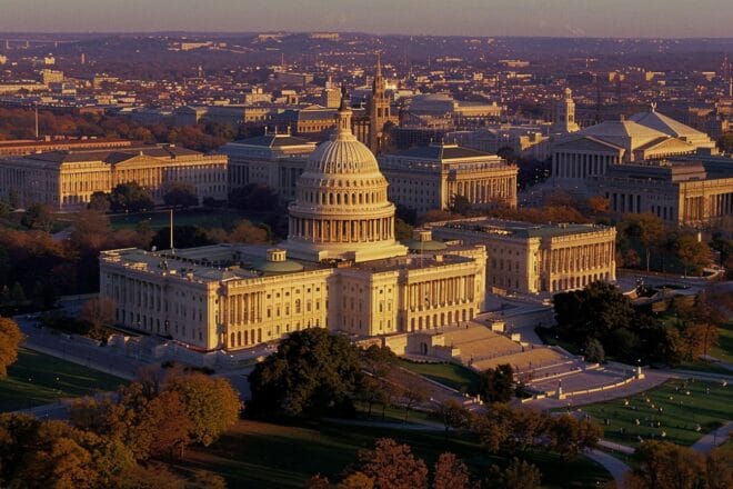 Illustration. Le Capitole, à Washington.