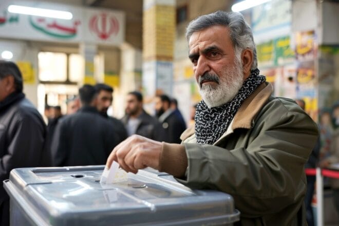 Illustration. Un électeur iranien.