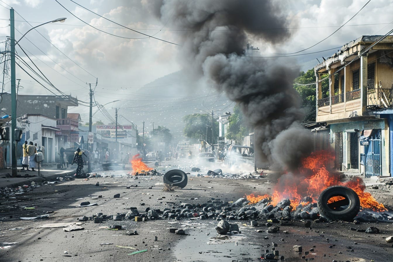 Illustration. Situation chaotique en Haïti.