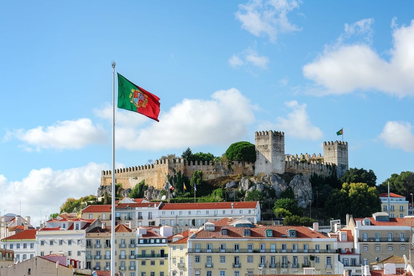 Illustration. Une vue de Lisbonne, Portugal.