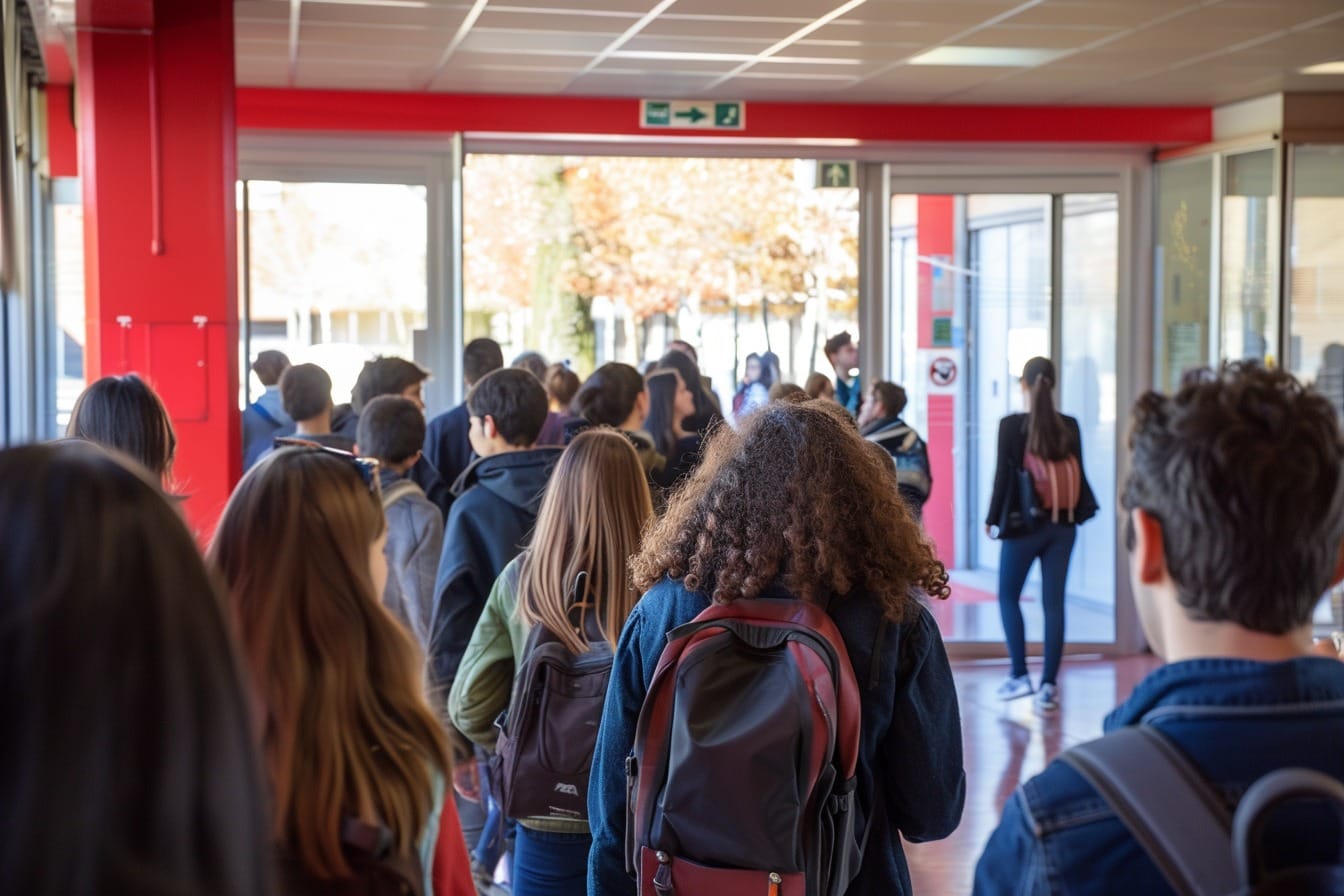 Illustration. Les élèves d'un lycée.