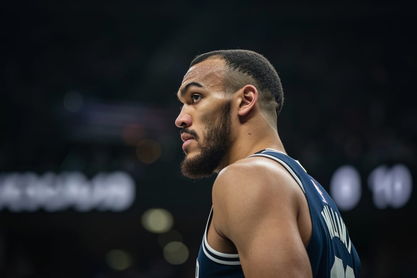 Illustration. Le joueur de basket Rudy Gobert.