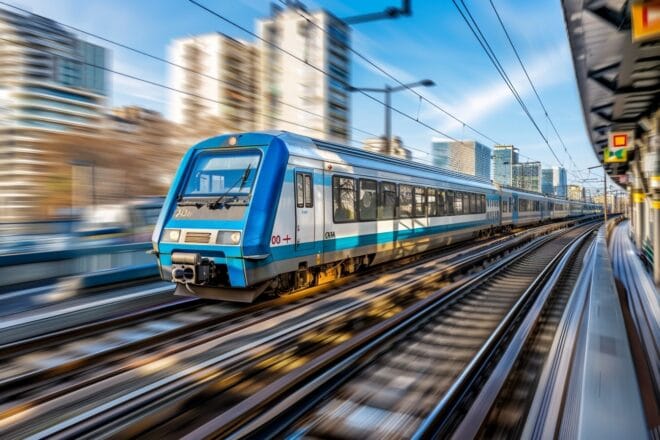Illustration. Un train transilien.