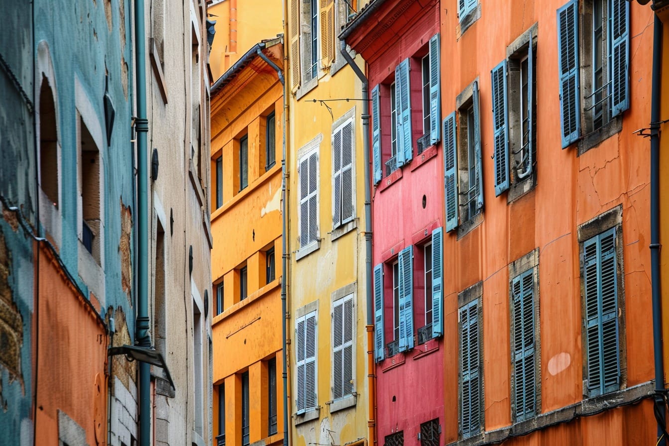Illustration. Vue du vieux Lyon.
