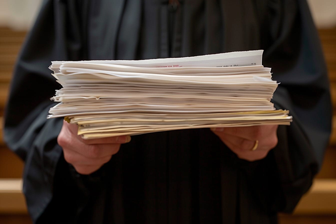 Illustration. Des documents produits devant la justice.