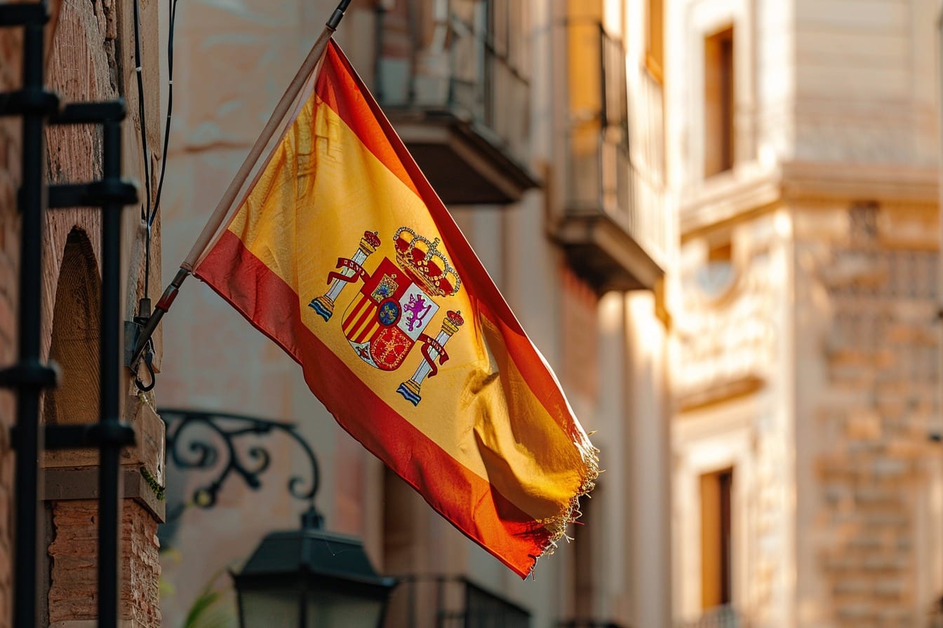 Illustration. Drapeau espagnol.