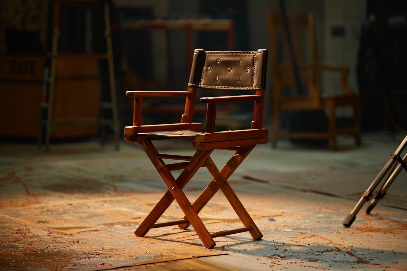 Illustration. La chaise du réalisateur, vide.