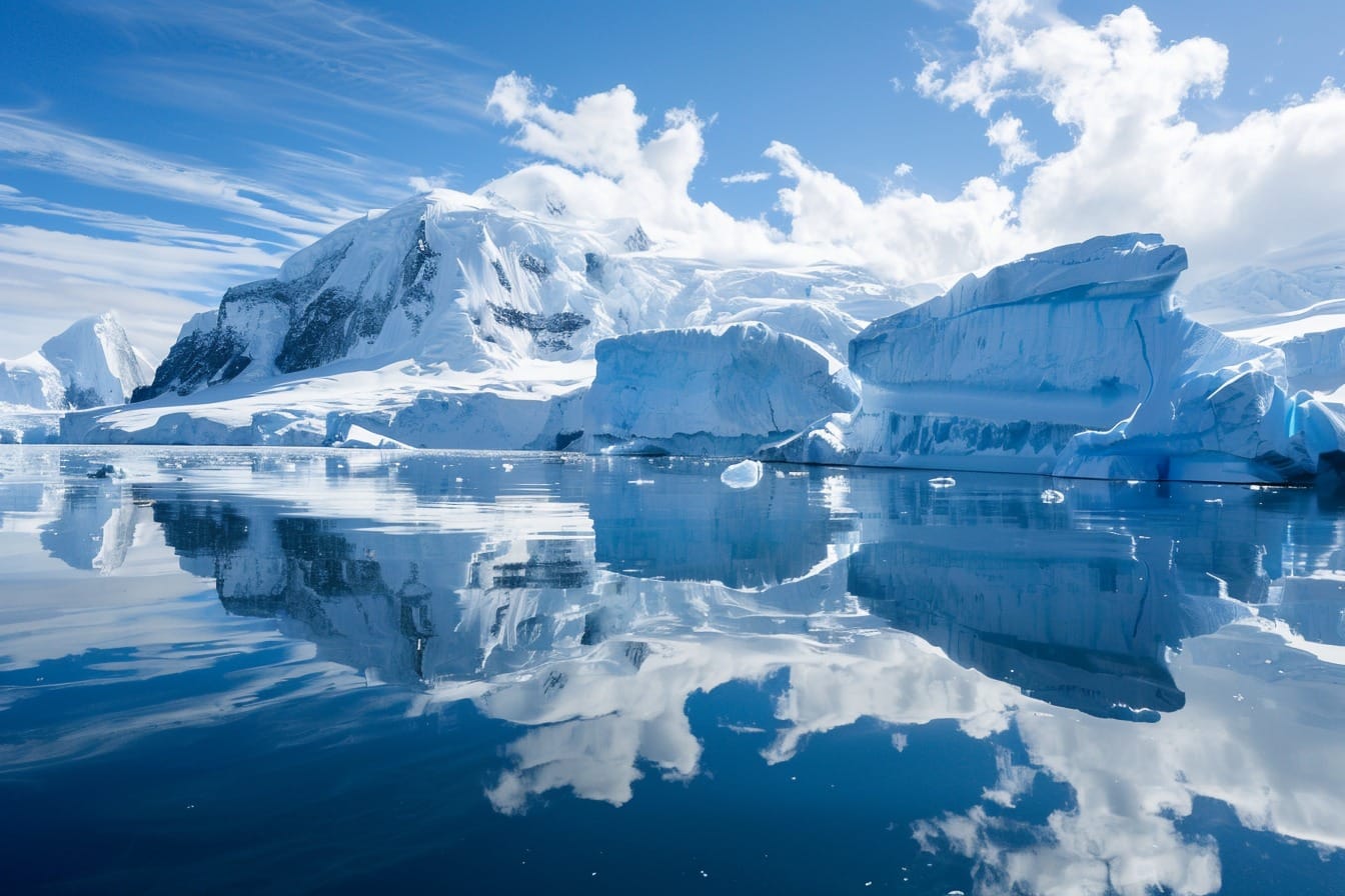 Illustration. Les glaces de l'Antarctique.