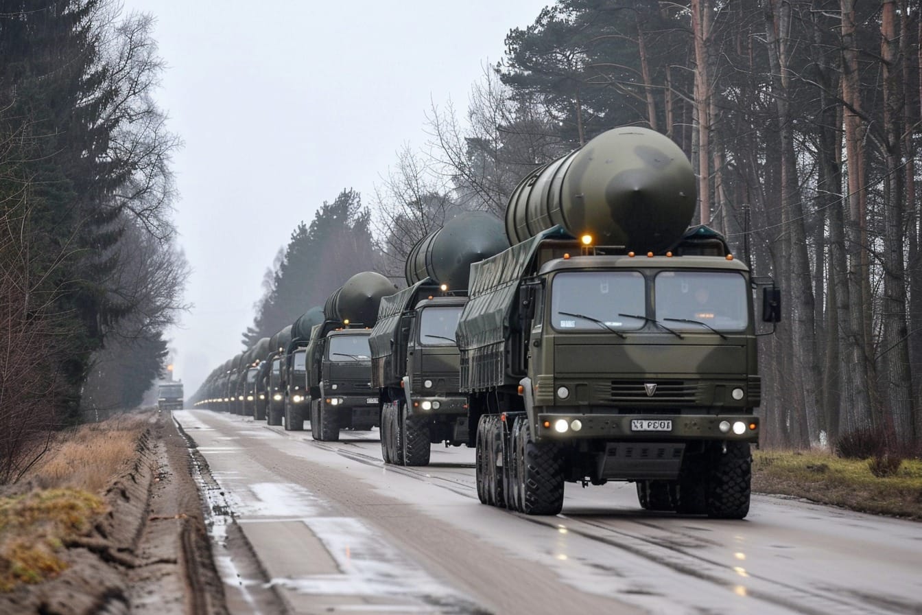 Illustration. Un convoi militaire.