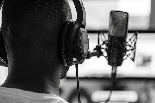 Illustration. Une émission de radio.