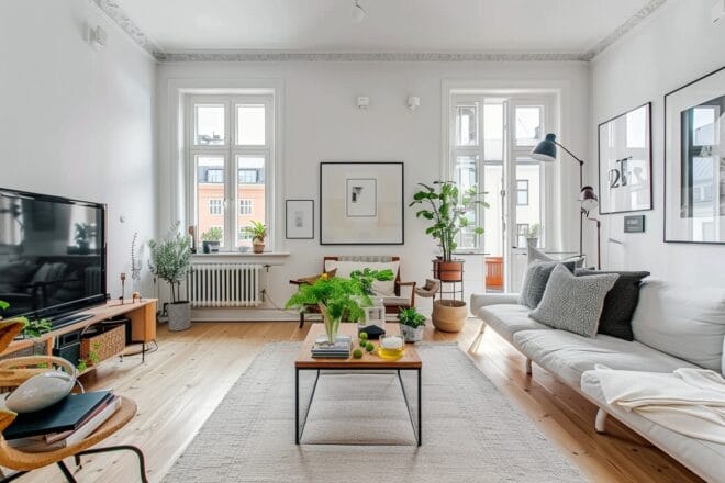 Illustration. Un intérieur bien décoré.