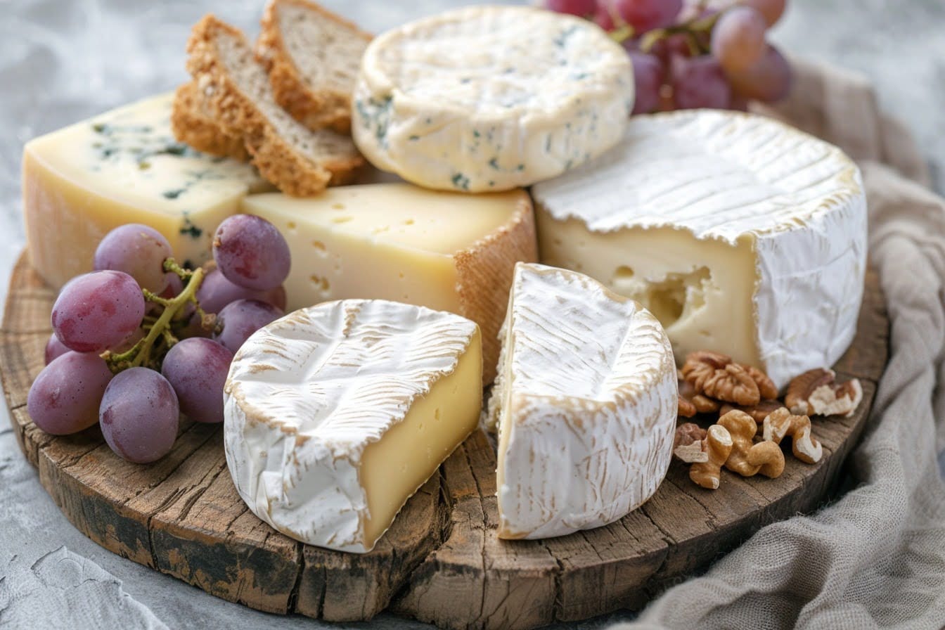 Illustration. Un plateau de fromages.