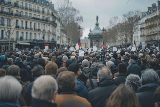 Illustration. Une manifestation.