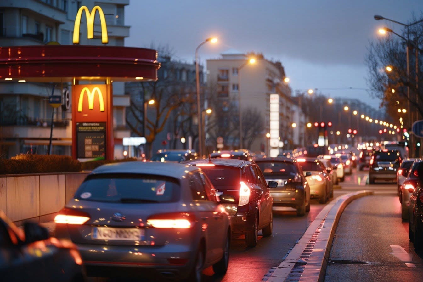Illustration. L'enseigne d'un restaurant McDonald's.