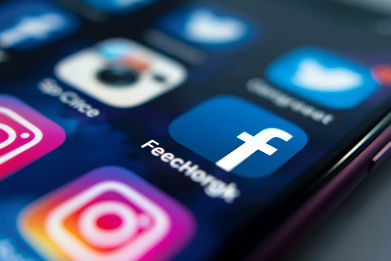 Illustration. Facebook et Instagram, de Meta.