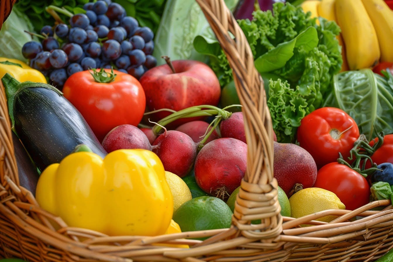 Illustration. Fruits et légumes.