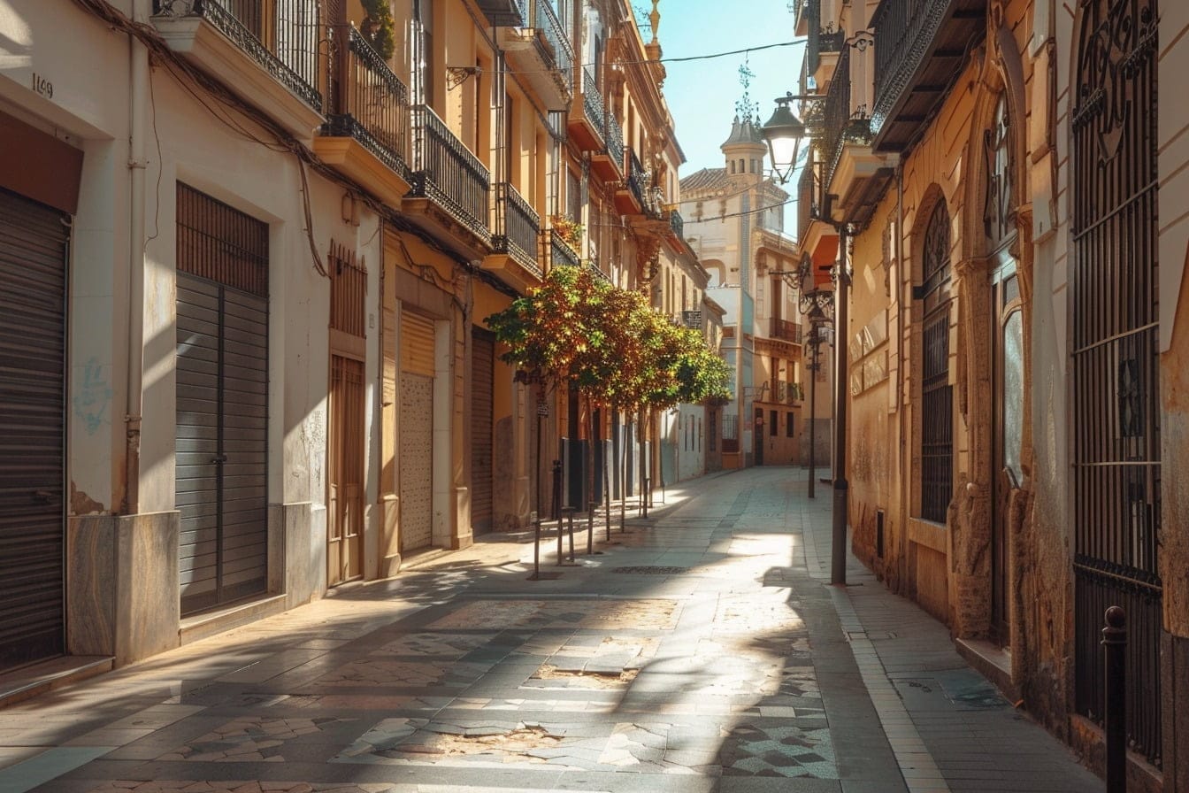 Illustration. Une rue vidée de ses passants par la chaleur.