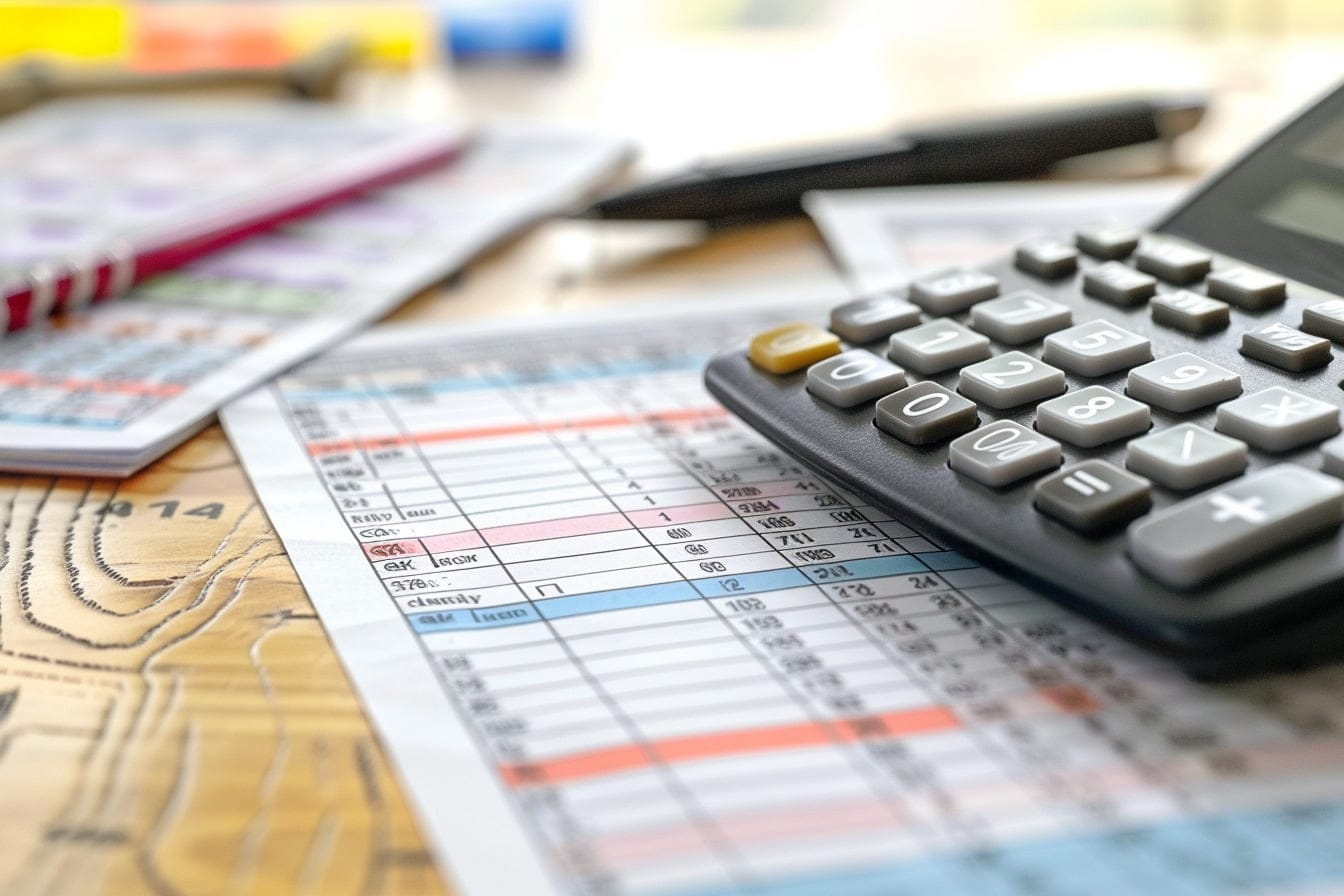 Image d'illustration. Calculatrice et documents comptables