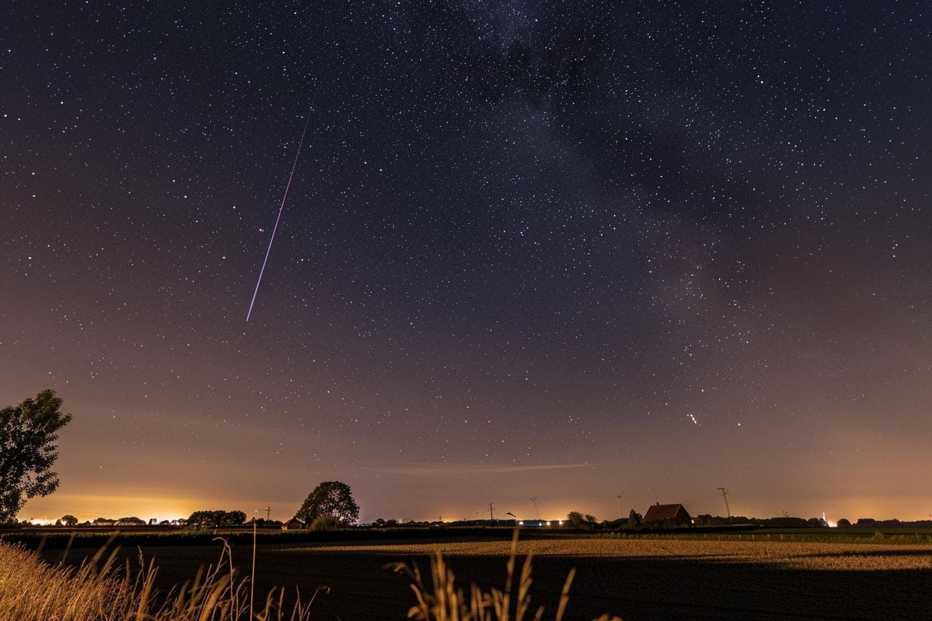Image d'illustration. Un satellite se désagrège dans la nuit