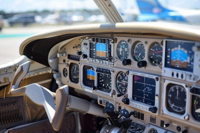 Image d'illustration. Le cockpit d'un petit avion de tourisme