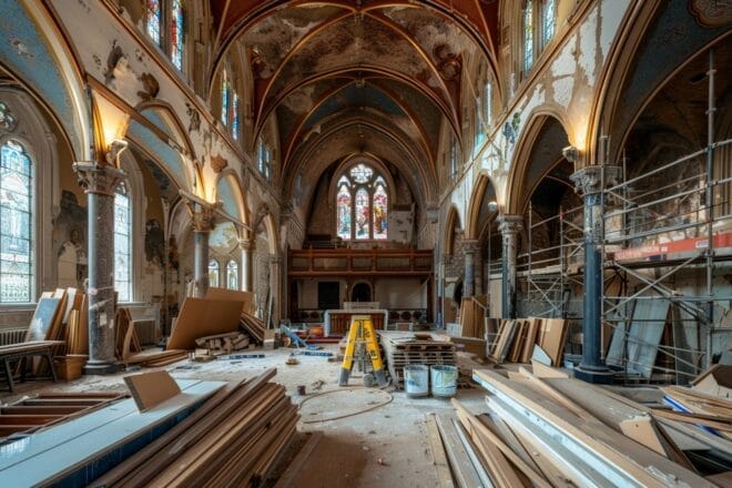 Image d'illustration. La rénovation d'un édifice religieux.