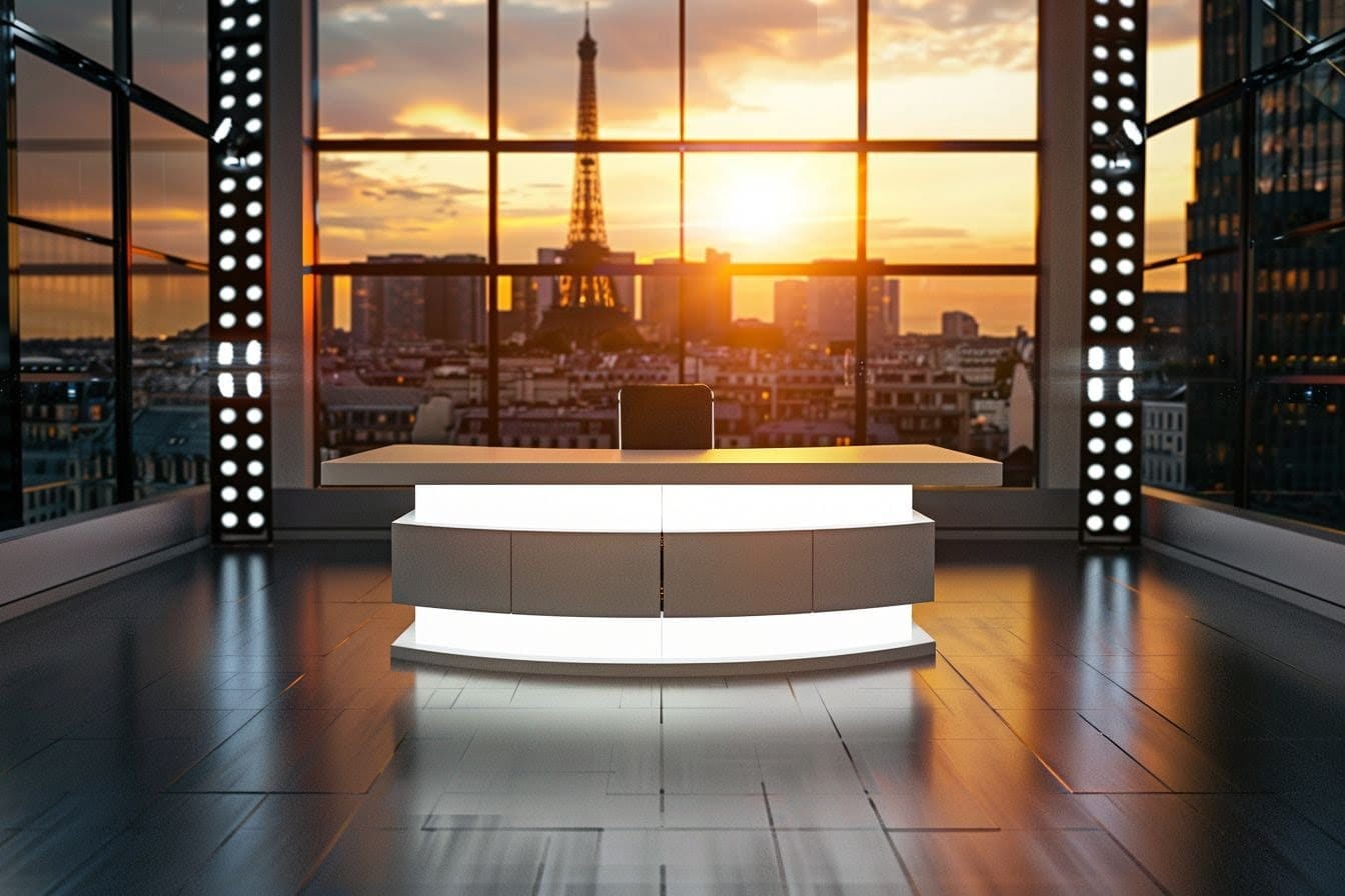 Image d'illustration. Un plateau de télévision vide.