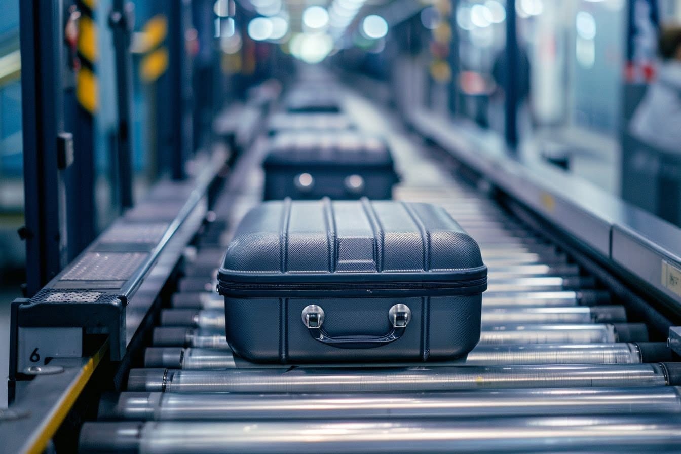 Image d'illustration. Tapis roulant des bagages à l'aéroport