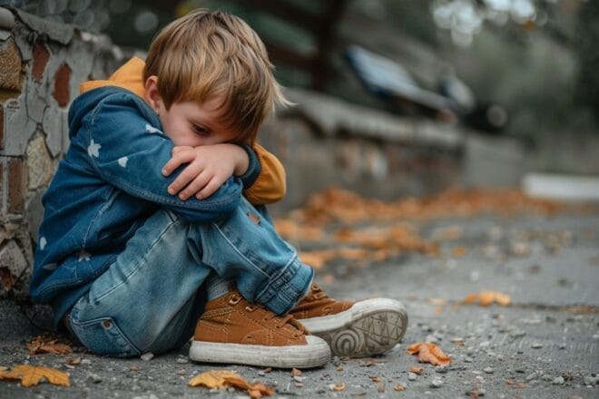 Image d'illustration. Enfant souffrance solitude