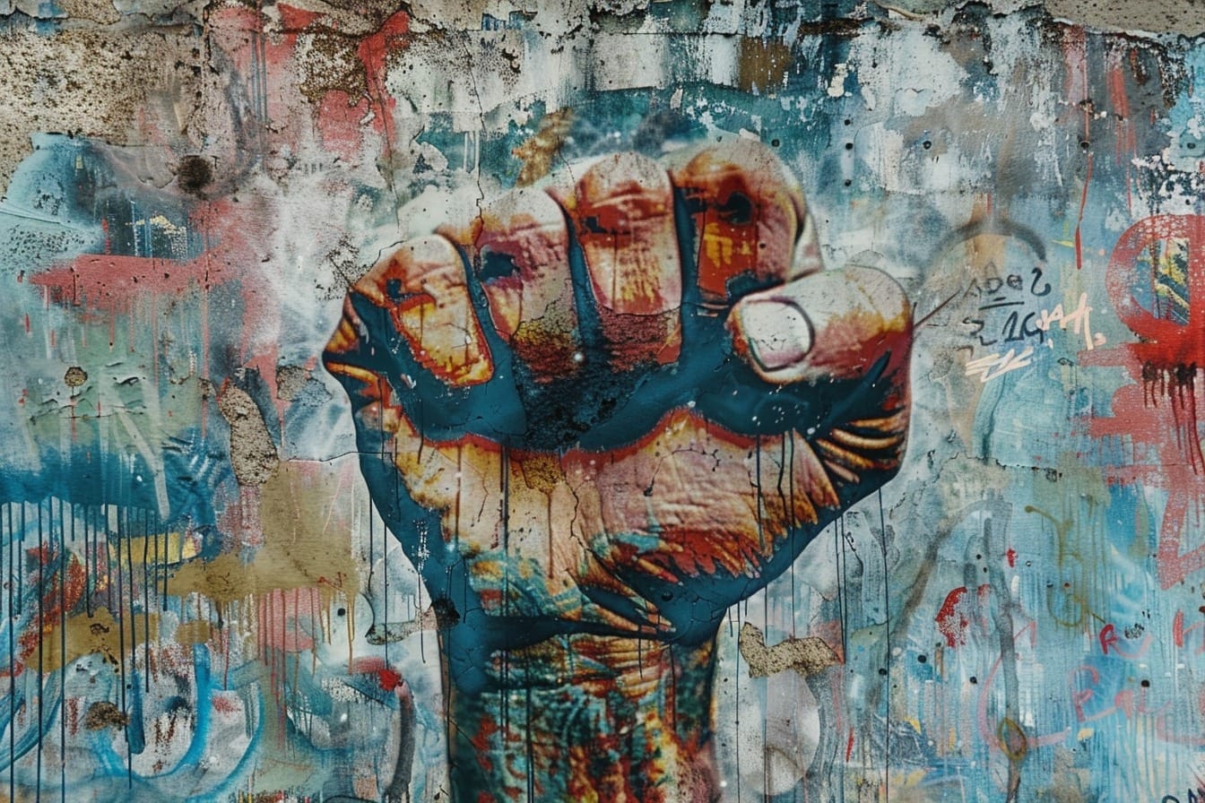 Image d'illustration. Un poing levé illustrant la solidarité.