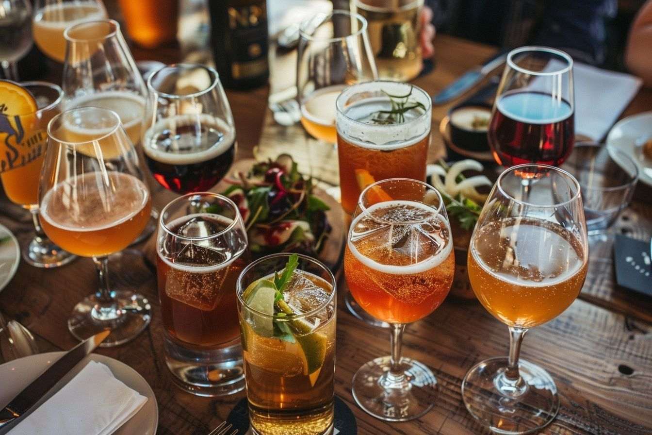 Image d'illustration. Boissons variées sur une table du week end