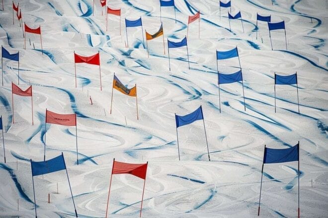 Image d'illustration. Parcours de slalom ski.