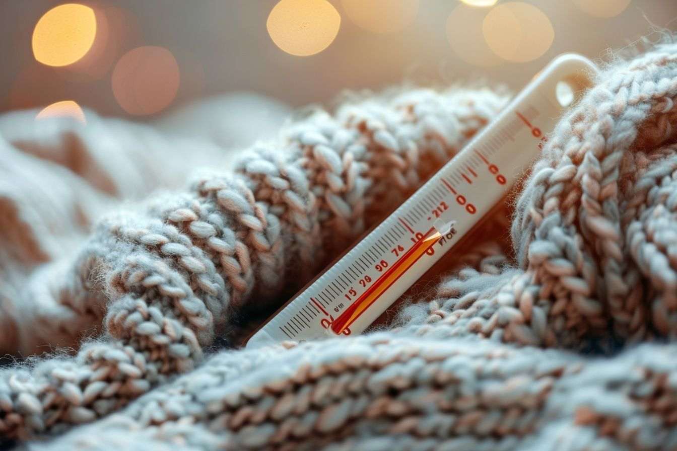 Gros plan d un thermomètre montrant une température élevée