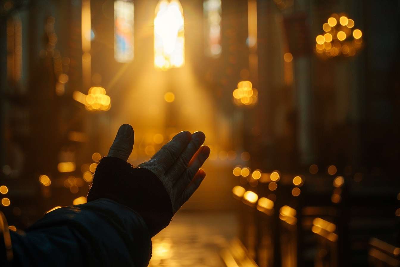 Image d'illustration. Main prière église