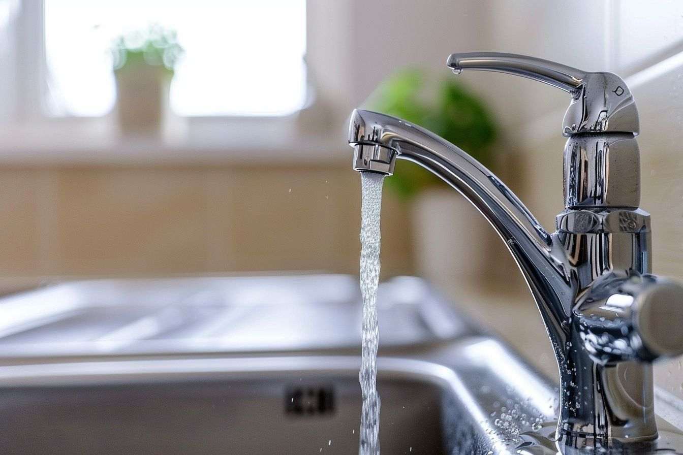 Image d'illustration. Robinet moderne et élégant avec aérateur économiseur d eau