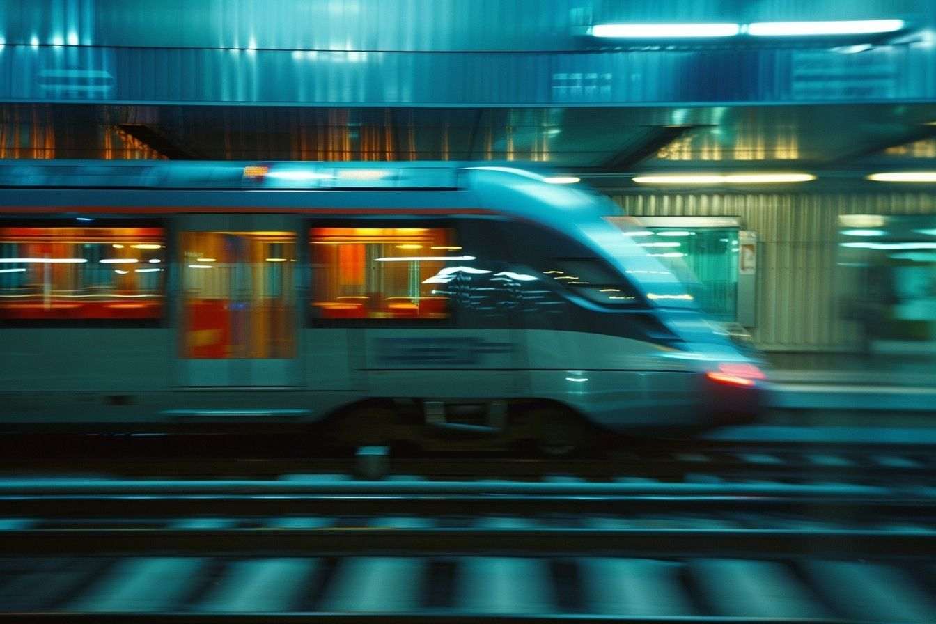 Gros plan d un train sncf moderne
