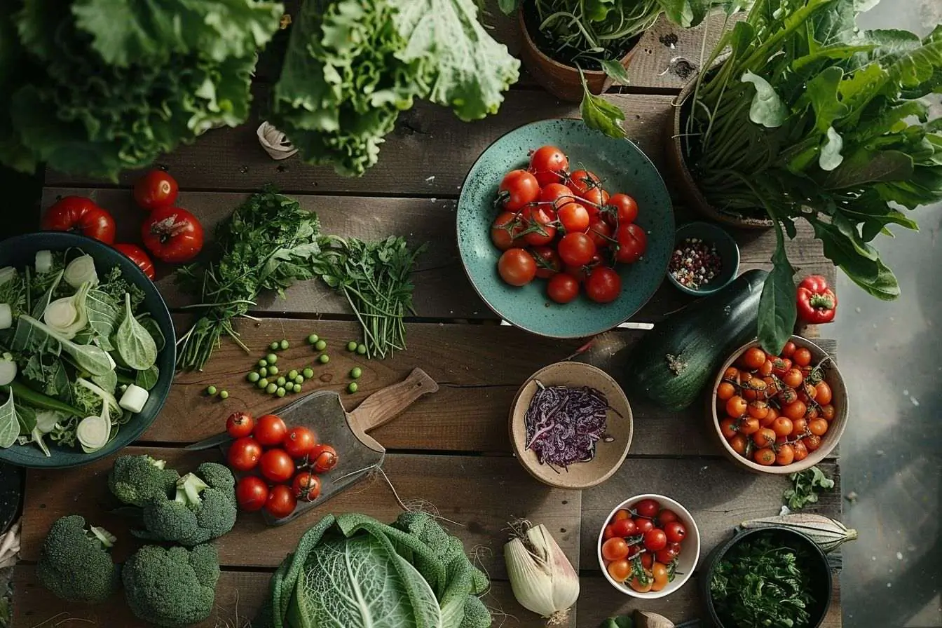 Assortiment de légumes colorés