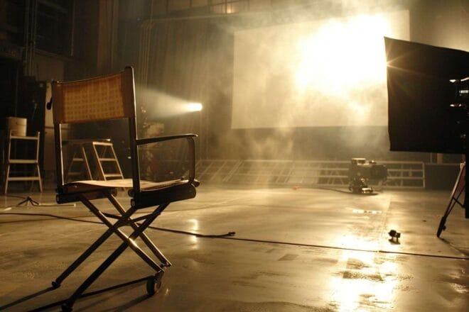 Image d'illustration. Chaise de réalisateur vide, cinéma.