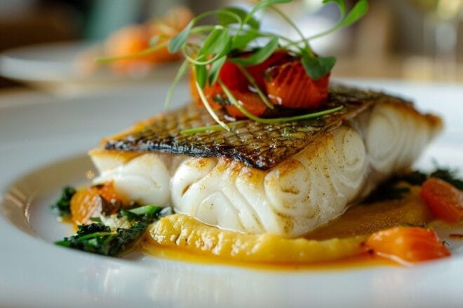Image d'illustration. Un plat de poisson magnifiquement dressé