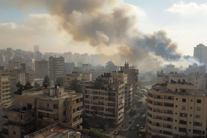 Image d'illustration. Une frappe israélienne à Beyrouth