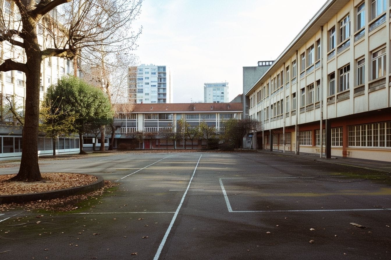 Image d'illustration. Cour d'établissement scolaire.