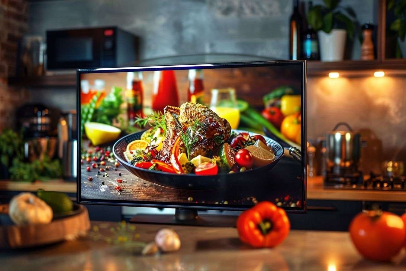 Image d'illustration. Émission culinaire à la télé.
