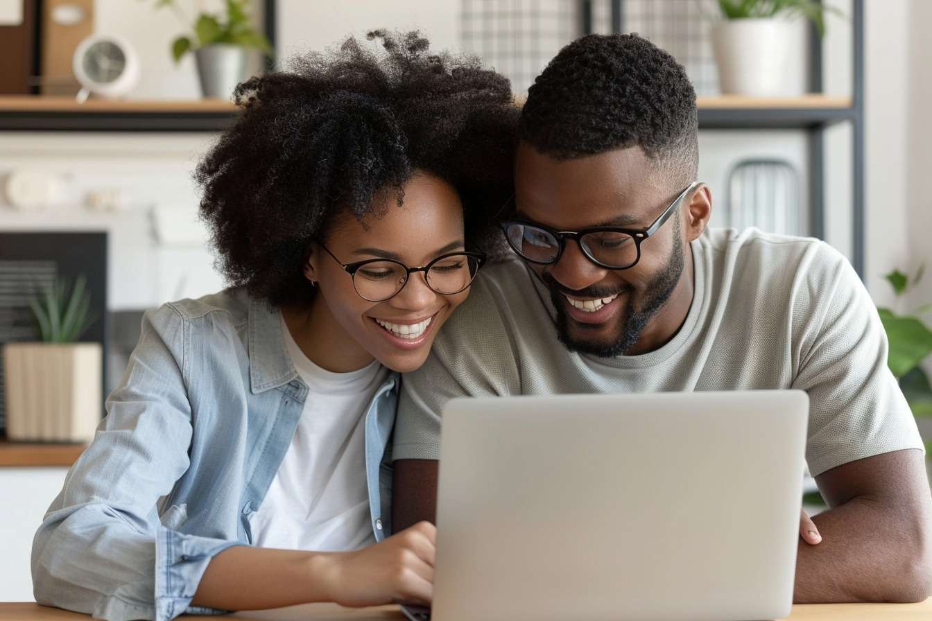 Image d'illustration. un couple consulte les annonces immobilières en ligne