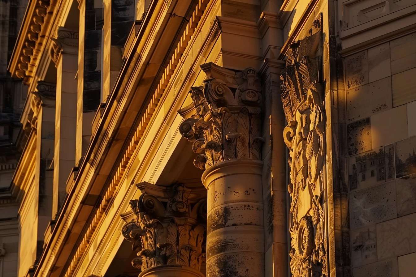 Image d'illustration. Détails de la façade du Bundestag à Berlin.