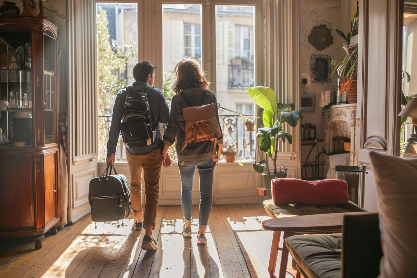 Image d'illustration. Un couple découvre sa location aibnb en ville