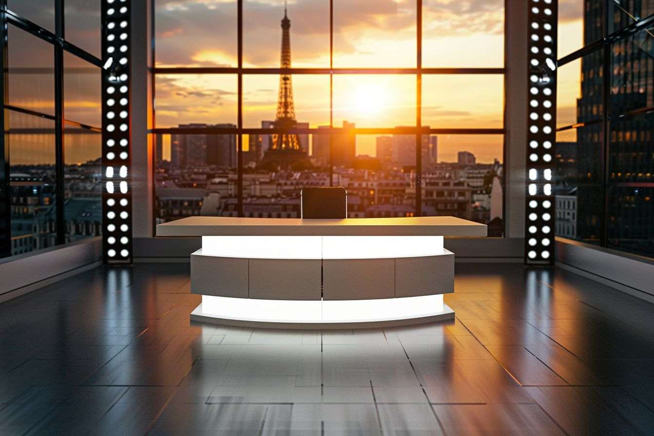 Image d'illustration. Un plateau de télévision vide.